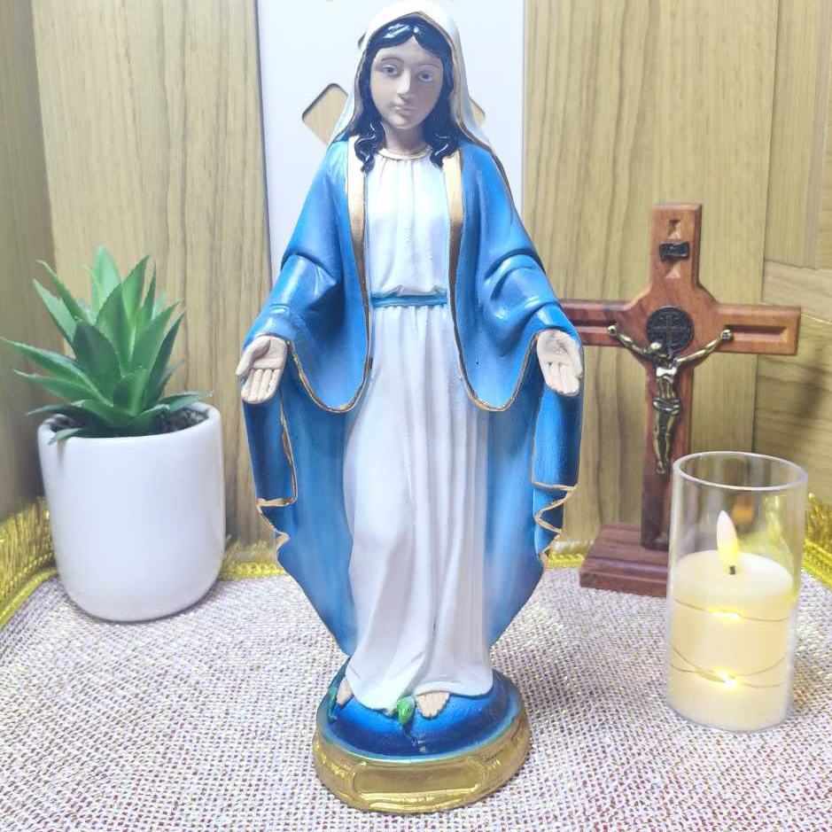 Nossa Senhora das Graças Imagem de 30cm em Gesso Prêmio Maciço