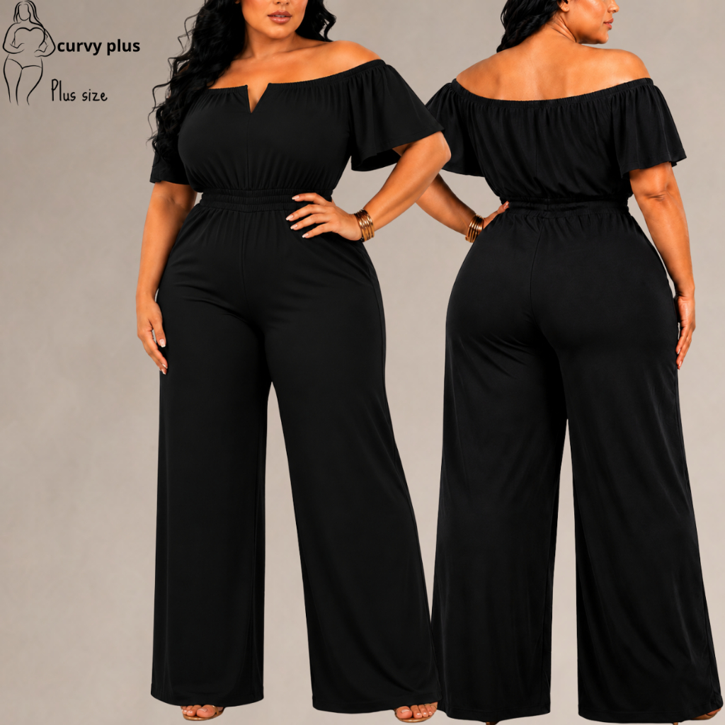 Macacão Feminino Longo Macacão Plus Size Feminino Longo Macacão Elegante Plus Size Macacão Virgínia Plus Size Macacao
