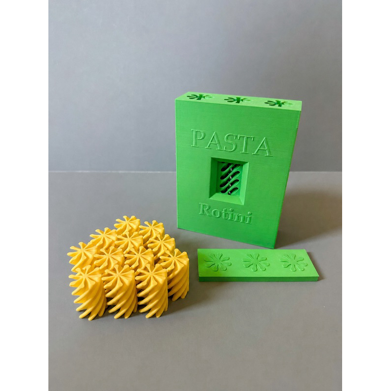 Kit Macarrão Educativo em Impressão 3D | Caixa + Tigela + Colher + Massas Rotini