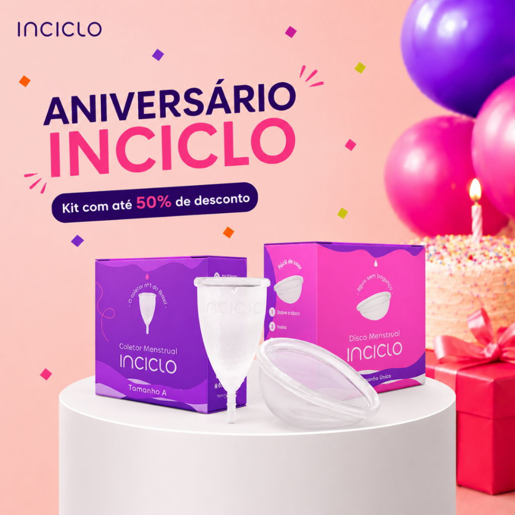 Kit Coletor e Disco Menstrual Silicone Reutilizável