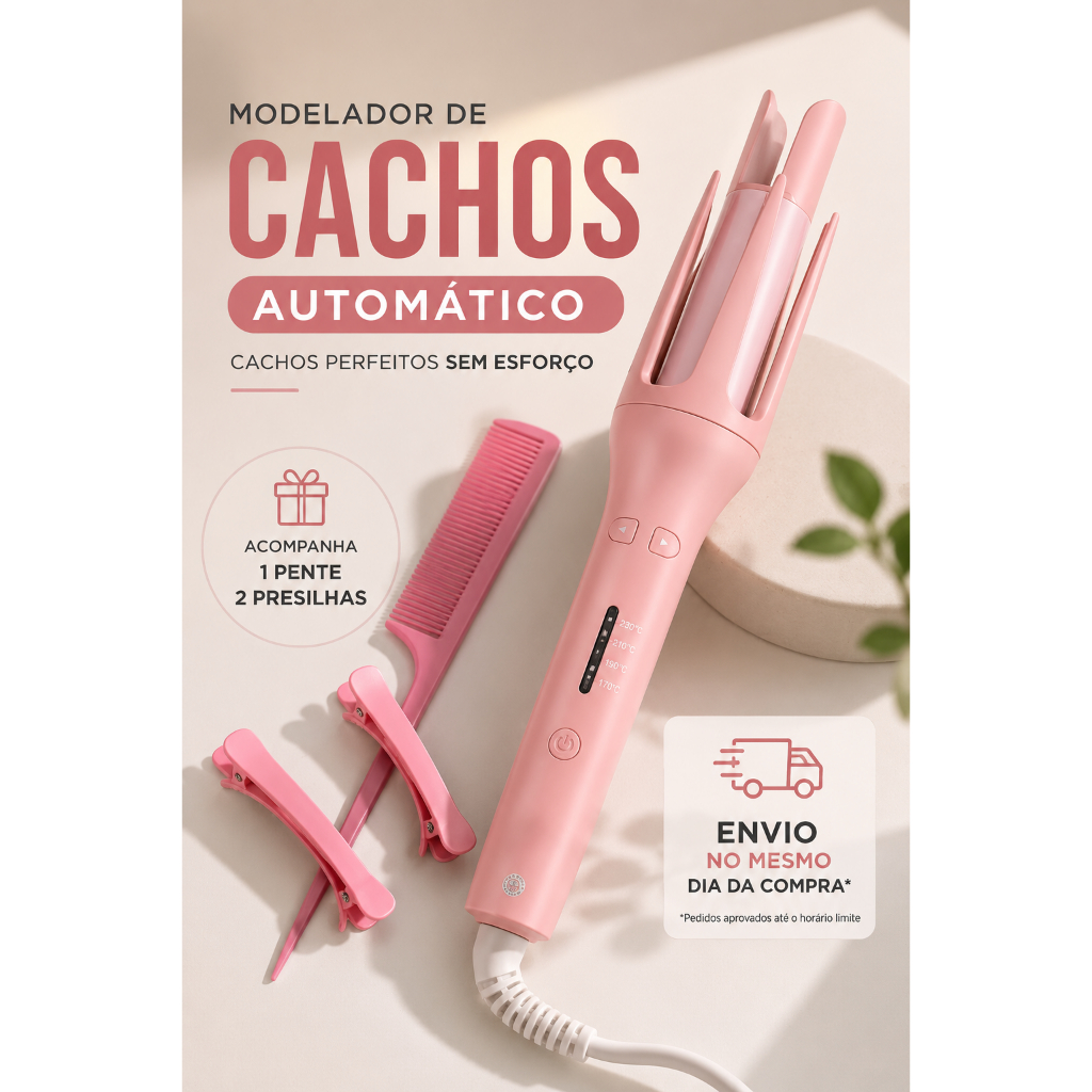 Babyliss Automático Modelador De Cachos Profissional Cacheador De Cabelo Com Brinde