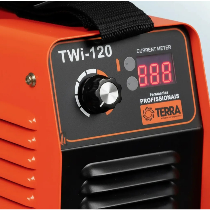 Máquina Inversora de Solda 120A 220V Terra TWI-120 Profissional Portátil Eletro