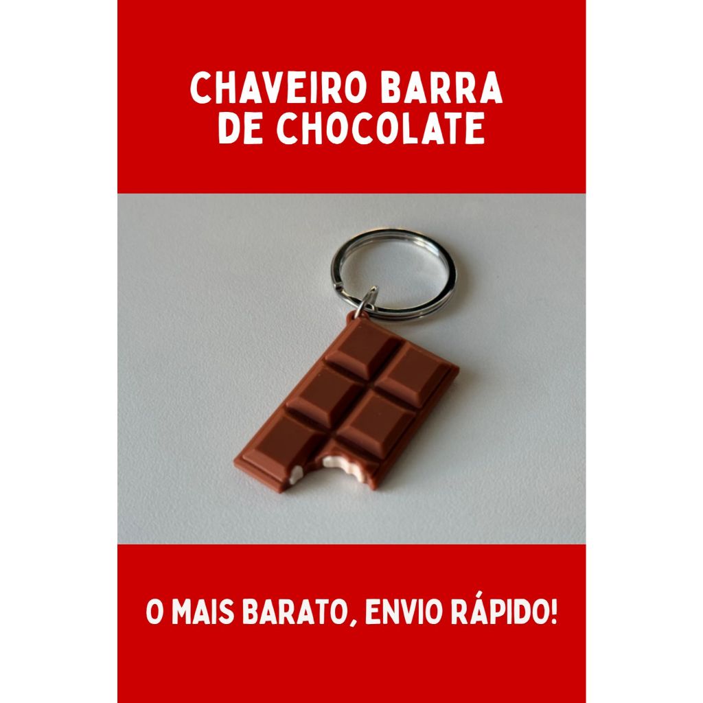 [O MAIS VENDIDO+ENVIO RÁPIDO!] Chaveiro Barra de Chocolate
