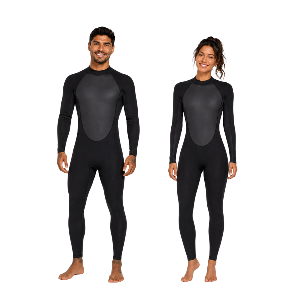 Roupa Unissex Neoprene Borracha Long John 3mm natação Surf Mergulho
