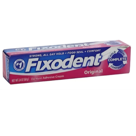 Fixador de Prótese Dentária Fixodent em Gel Sem Glúten Original 68g
