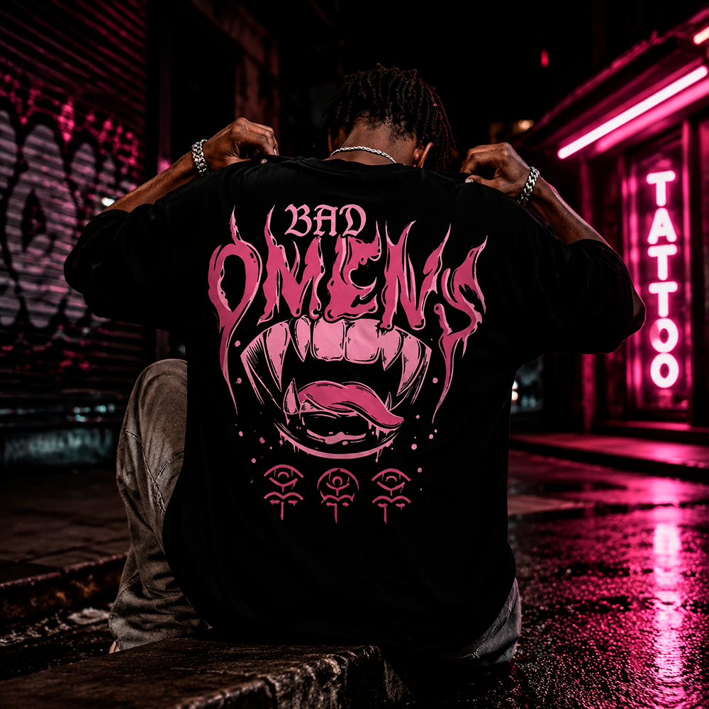 Camiseta Basica e OVERSIZED Bad Omens Eyes Specter Do You Fell Love Ghost Moon Rock Tour Unissex