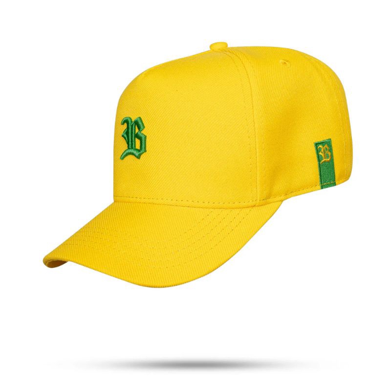 Boné Blck Snapback Amarelo Basic Verde Aba Curva Original