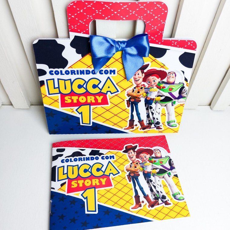 Kit Maleta de Colorir Toy Story - Lembrancinha Festa Infantil, Brinde Crianças, Aniversário Personalizado