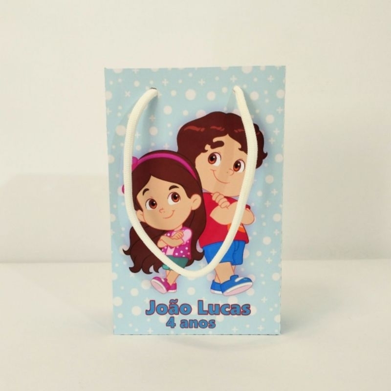 SACOLINHA PERSONALIZADA  (P) PARA LEMBRANCINHAS DE FESTA INFANTIL JP E MARIA CLARA/SACOLINHA PERSONALIZADA