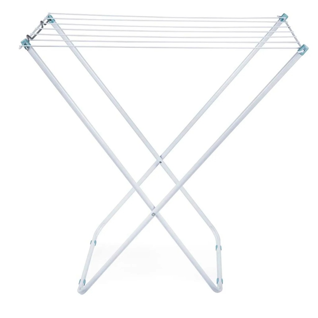 Varal Mor de Chão Reforçado Compacto Retrátil Dobrável Slim Cor Branco