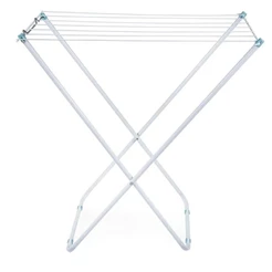 Varal Mor de Chão Reforçado Compacto Retrátil Dobrável Slim Cor Branco