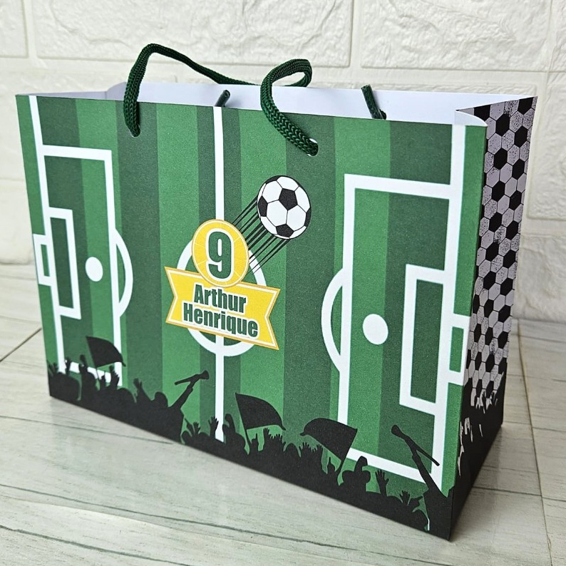 Sacola Futebol Copa Brasil Personalizada | A Partir de 5 unidades | Lembrancinhas Festa Infantil