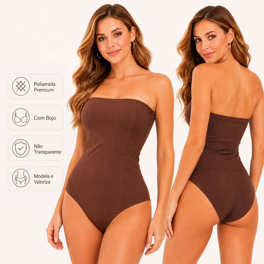 Maiô Feminino Praia Suplex Poliamida Premium Body Comfortável