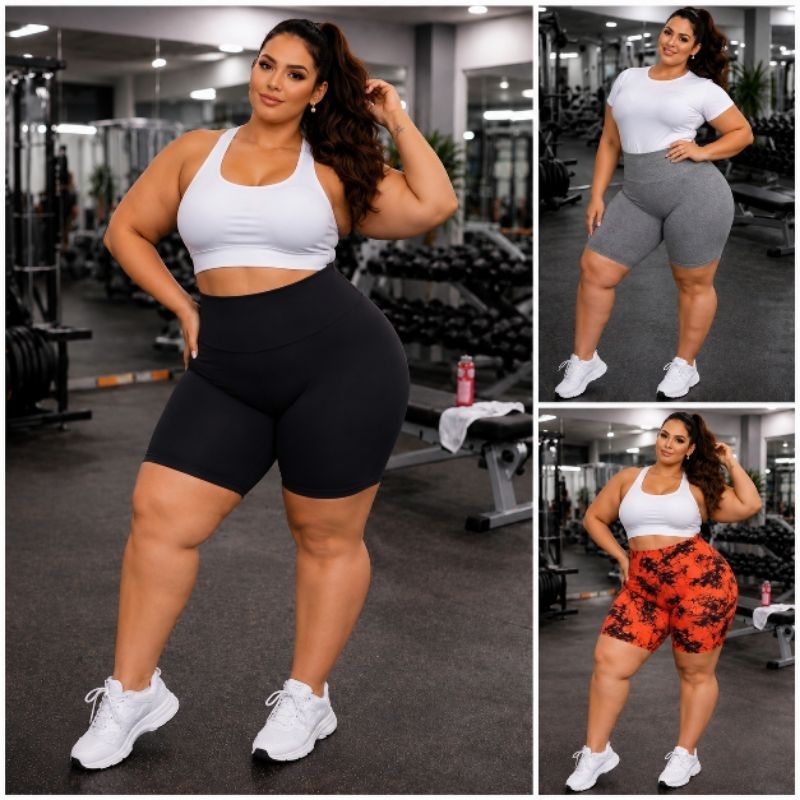 Bermuda Feminina Plus Size Em Suplex G1 G2 G3 Ótima Qualidade