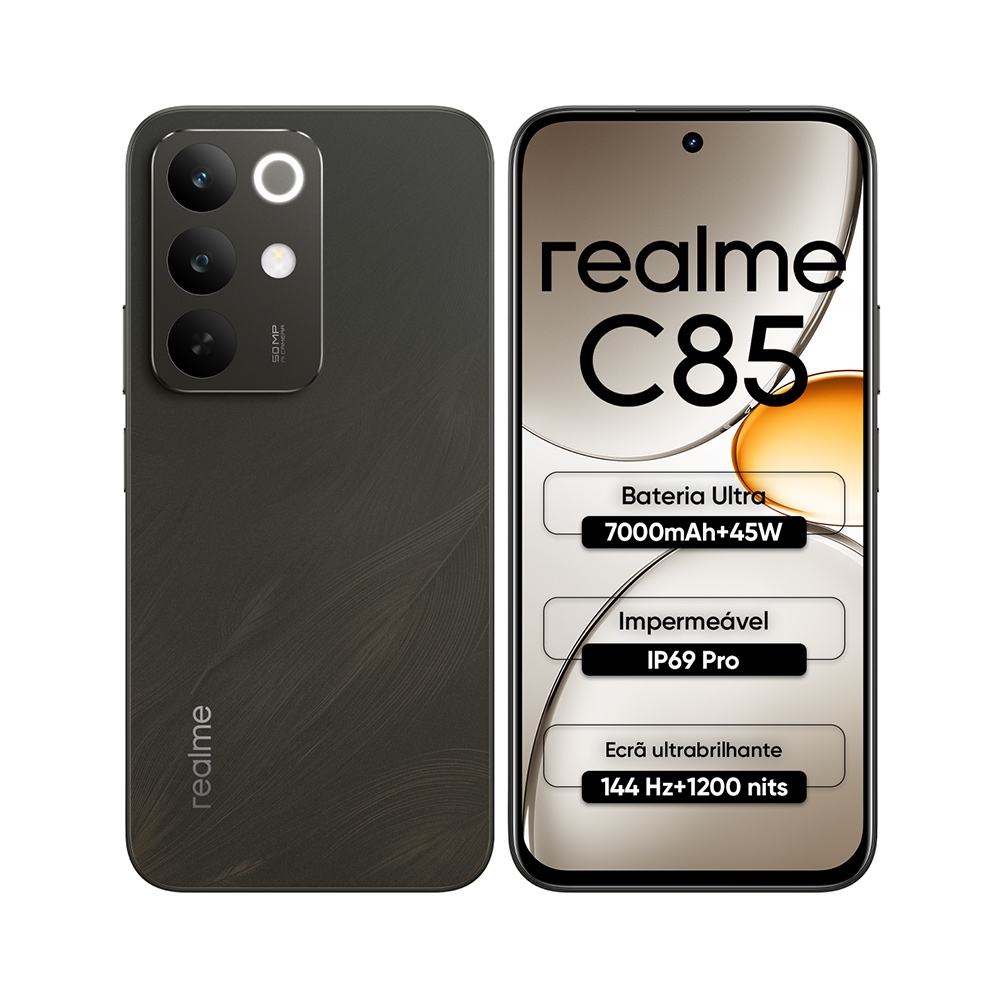 Celular realme C85 Smartphone 6+128GB 2ANOS E IA GARANTIA Original Versão Global Bateria 7000mAh Câmera 50MP NFC 6,8"