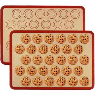Kit Tapete Antiaderente Silicone 42X30 Fibra De Vidro Culinário Para Bolo De Massa Óleo E Panelas Cozinhar