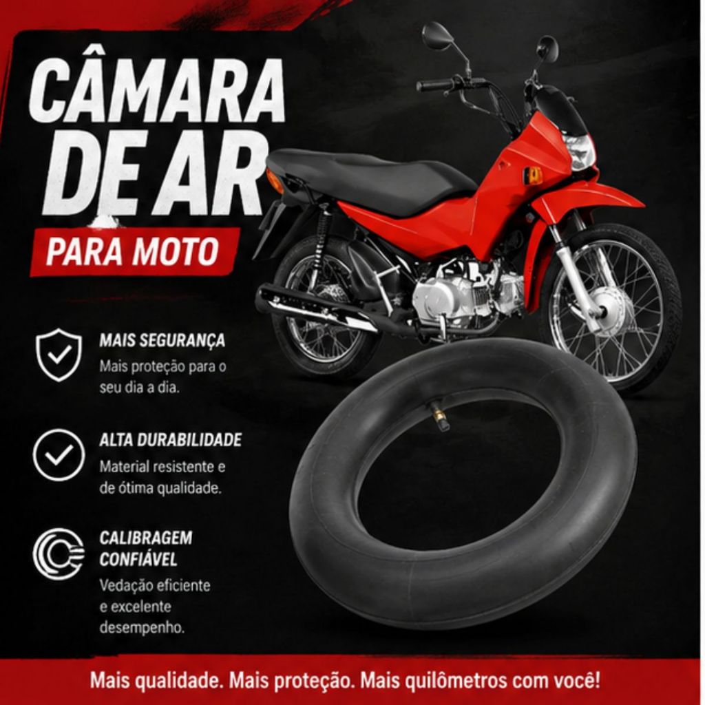 Par Câmara de Ar Pop Biz Crypton 2.75-17 Camara Premium PA Aro 14 + PA Aro 17 PAR