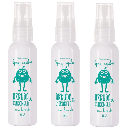 Spray Capilar Prevenção De Piolhos Arruda E Citronela 60ml