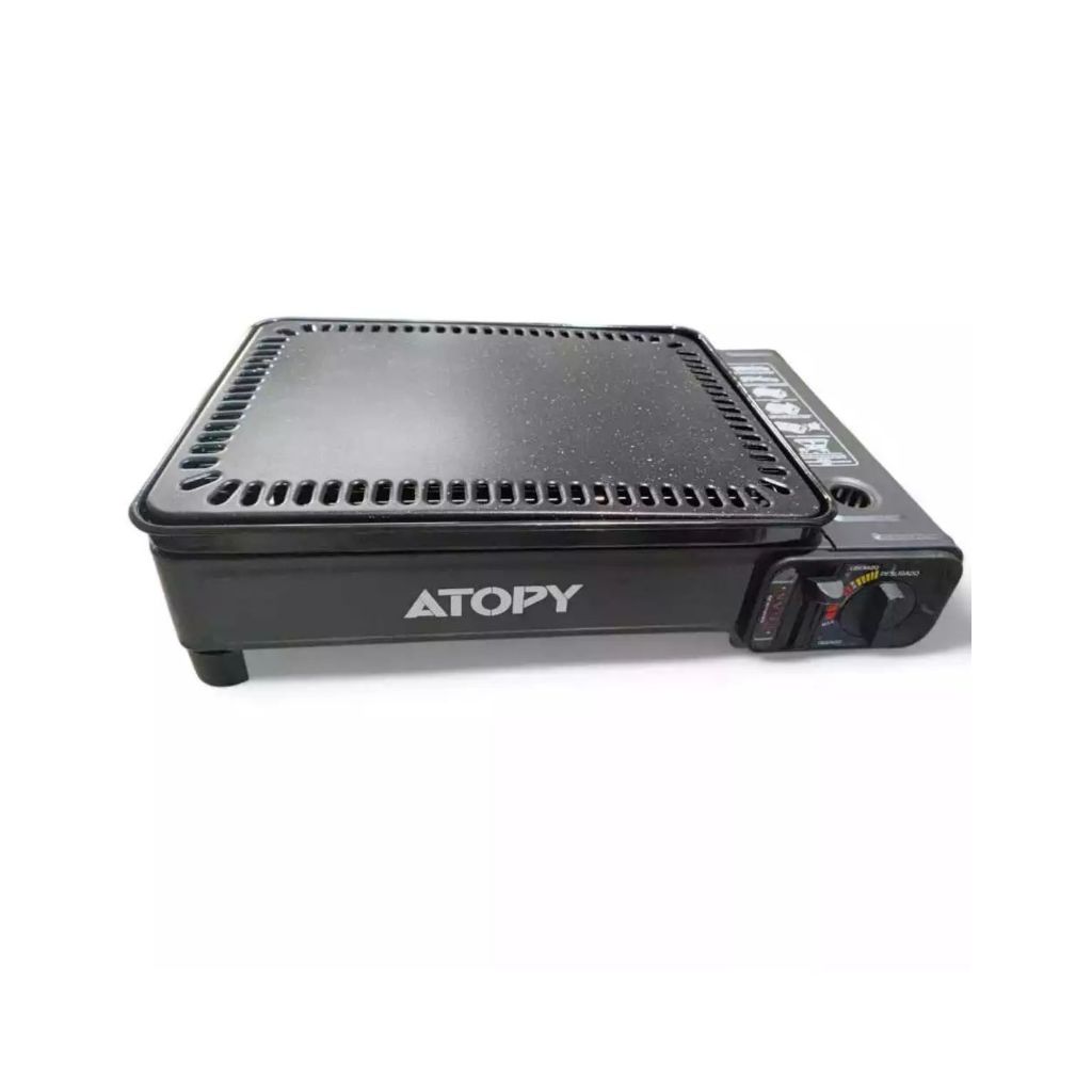 Imagem Fogareiro Portátil A Gás Profissional Chapa Fogão Churrasco Refil/GLP Atopy