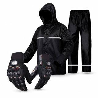 Kit Motoboy Capa De Chuva Jaqueta Calça Impermeável + Luvas Moto Proteção