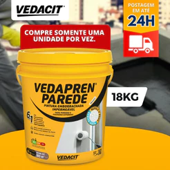 Pintura Vedacit Vedapren Impermeabilizante para Parede 18kg - Vedacit