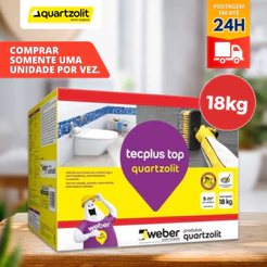 Impermeabilizante Tecplus Top Quartzolit 18kg Massa Polímérica Cozinha e Banheiros