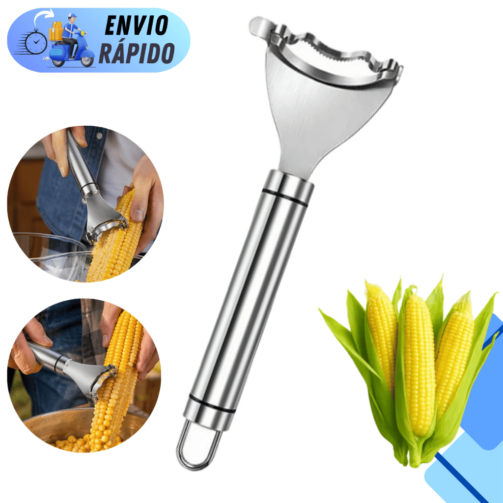 RASPADOR DEBULHADOR DE MILHO VERDE 17CM DESCASCADOR RASPADOR CORTADOR AÇO INOX PROFISSIONAL COZINHA