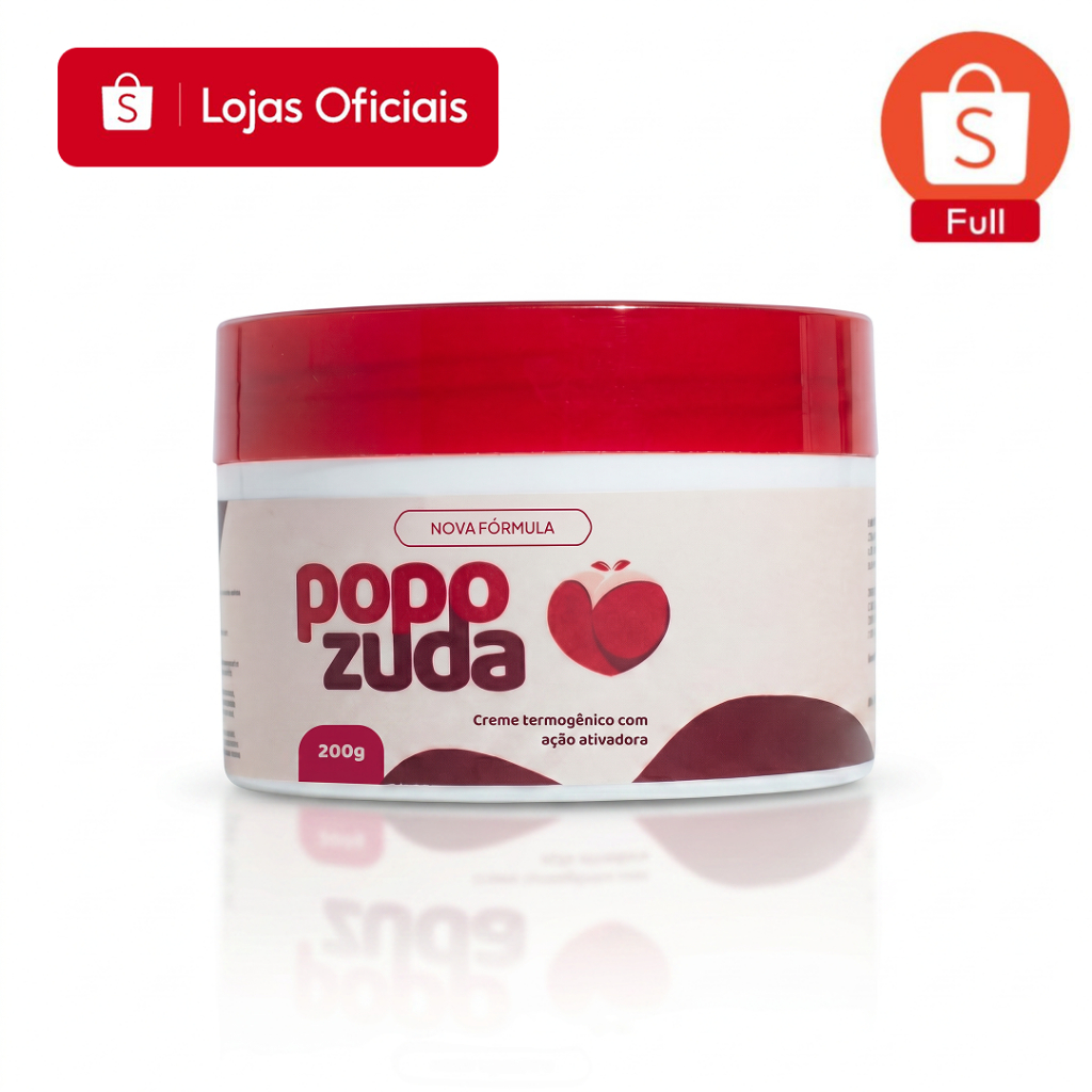 Popozuda Creme Corporal Termoativo para Estrias e Celulite 250g | Efeito Aquecimento