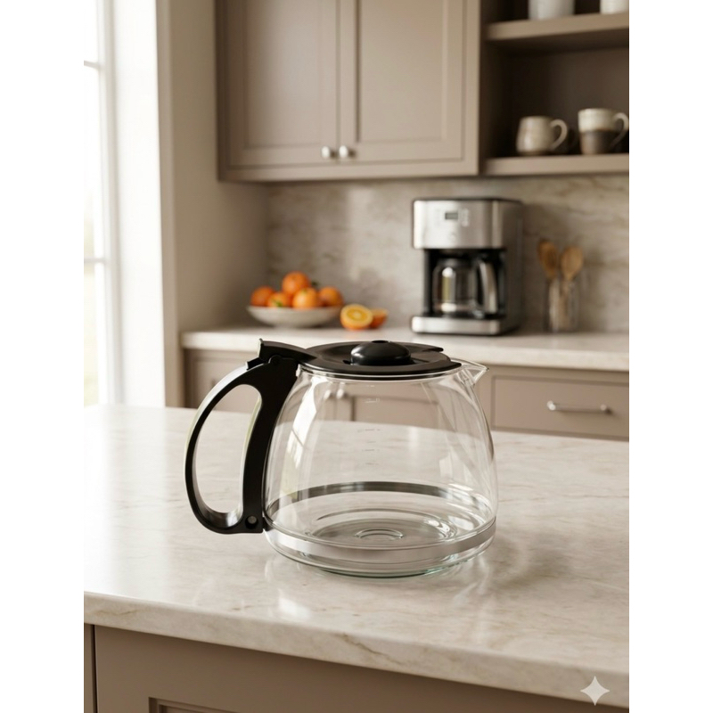Jarra Para Cafeteira Multilaser gourmet 30 e 32 xicaras BE03/BE04 Vidro Reforçado Cor Preta — imagem 2 de 2