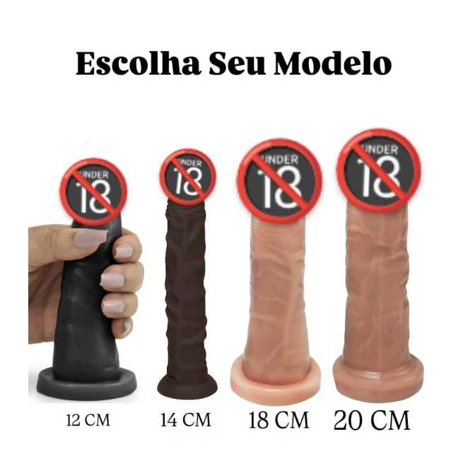 Pênis Dildo de Borracha 15x3,5 CM Macio Tamanho Ideal Consolo Pinto Pau Sex Shop