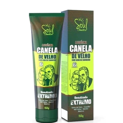 Kit 3 Pomada Massageadora Canela de Velho 150g Sebo de Carneiro Relaxante Muscular Massagem Corporal