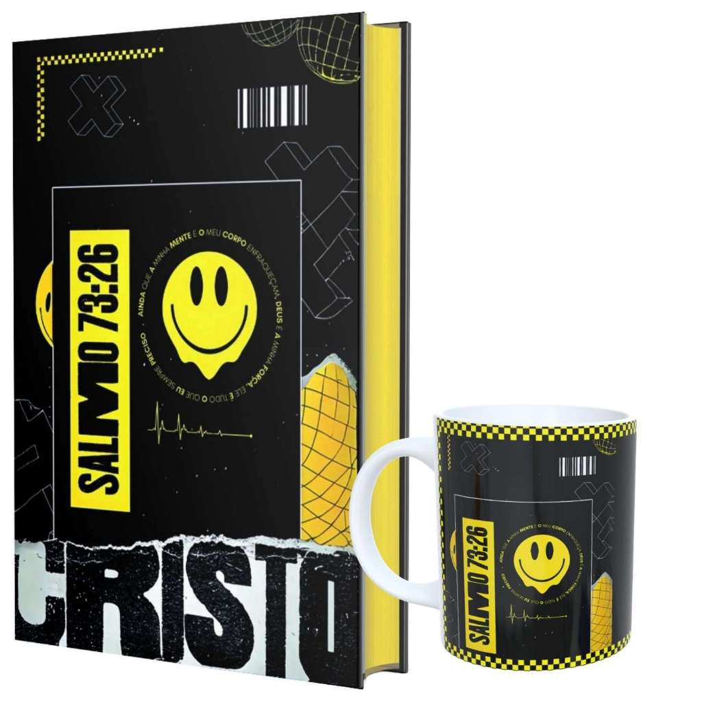 Combo Caneca Bíblia Sagrada NVI - Cristo Vive Salmos 73 · foto 2