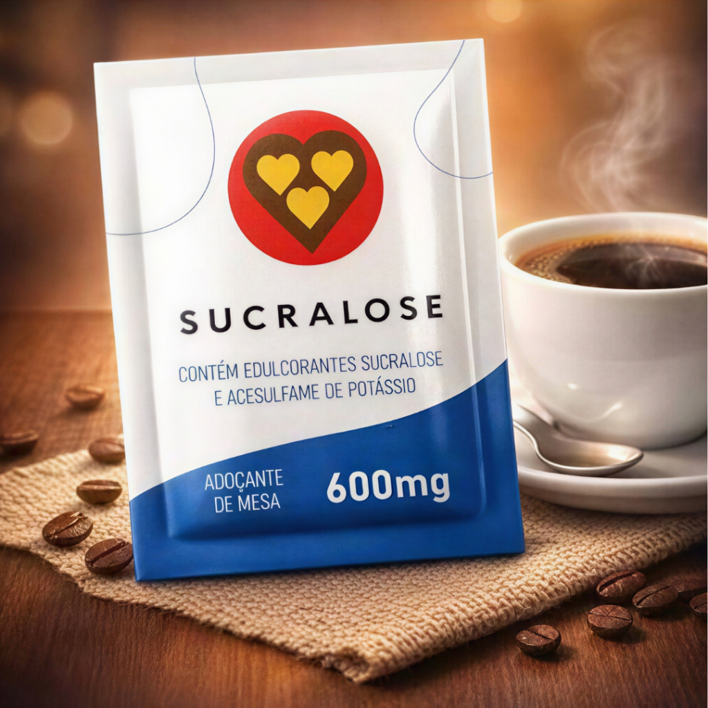 Kit Adoçante 3 Corações Sucralose Sachê até 400 unid