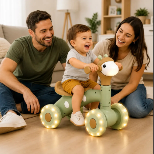 Bicicleta Equilíbrio Infantil Cordeirinho Sem Pedal Balance Bike Andador Criança Treino Coordenação