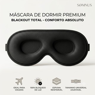 Máscara de Olhos para Dormir com Design 3D e Pressão Zero