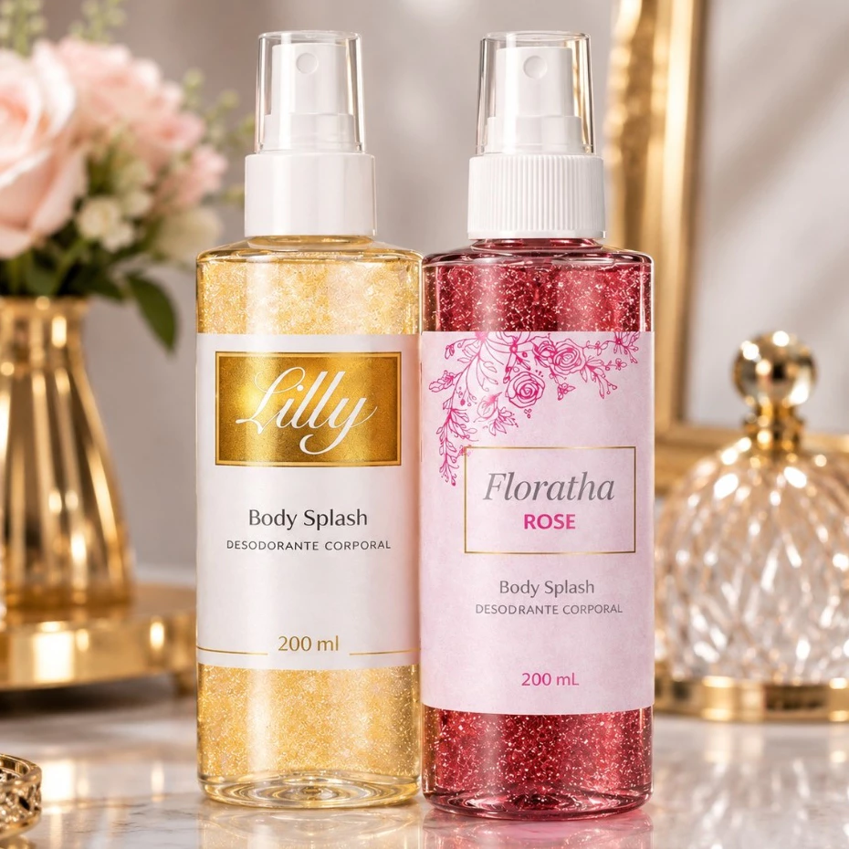 Body Splash Lily Floratta Rose 200ml Fragrância Floral Premium