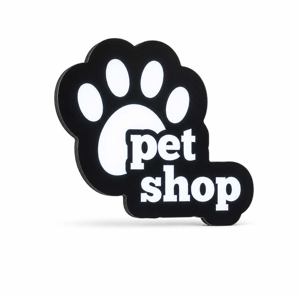 Letreiro Led Luminoso Pet Shop - Decoração Pet Shop