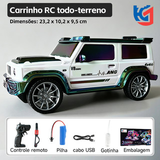 Carrinho Controle Remoto 1:14 2.4G Off-Road Sensor de Gestos 3 Sprays Luz Som Brinquedo Infantil