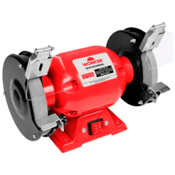 Moto Esmeril De Bancada Worker 6 Polegadas 1HP 735W Bivolt - Base Resistente e Apoio Ajustável