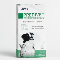 Predivet 20mg 10 Comprimidos para Cães e Gatos Mundo Animal