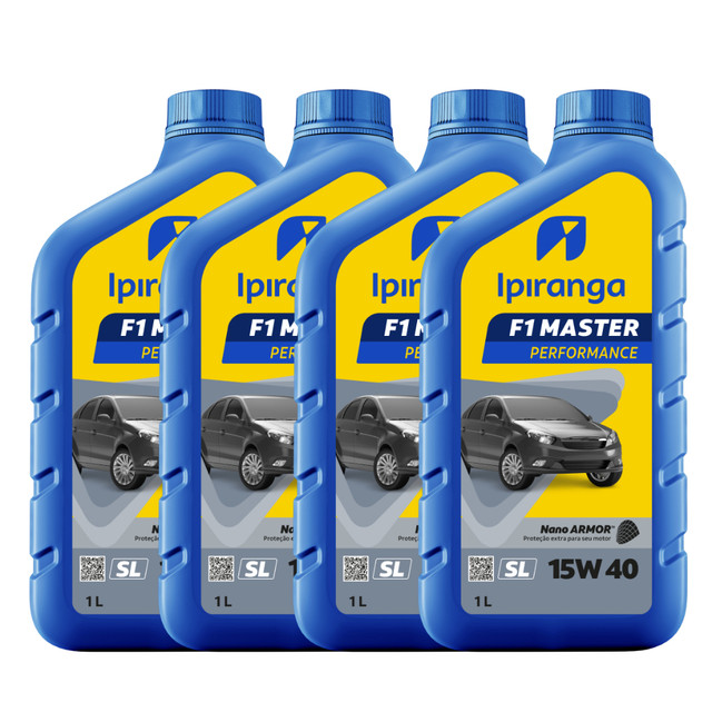 Kit 4 unidades de Óleo Motor 15w40 Semissintético F1 Master SL Ipiranga