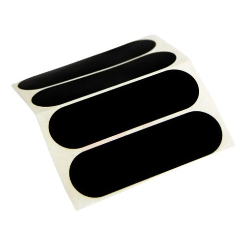 Kit 4 Adesivos Refletivo Preto Para Capacete Moto Carro E Bicicleta Polivisor