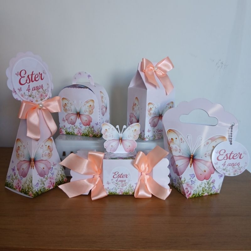 Kit Caixas Personalizadas Jardim Encantado / Lembrancinha de Festa /Aniversário / Comemoração