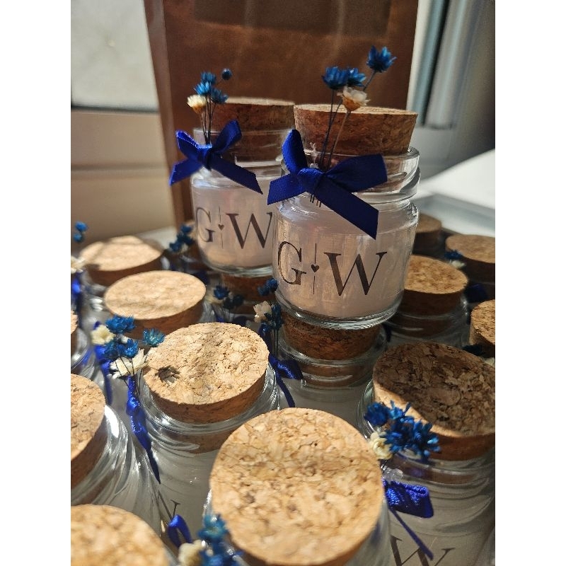 Kit 50 Velas Aromáticas 40g Personalizada Lembrancinha com Tampa de Rolha Casamento Aniversário e Eventos