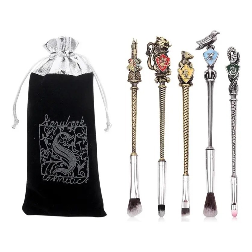 Kit Pincel Pincéis Para Maquiagem Harry Potter Casas Brasão