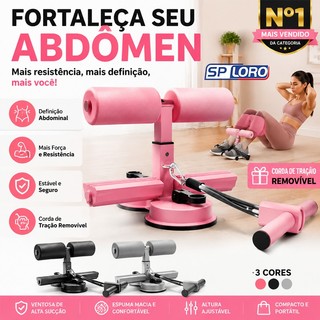 Abdominais Ventosas Fortes 3 Ajustes Protege Barriga Joelhos Casa Academia JFQ