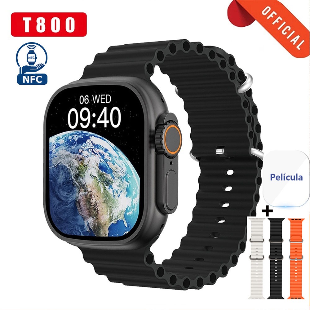 2026 Novo T800 ULTRA Mais Recente Smartwatch Relógio Inteligente Série Ultra NFC Sem Carregamento