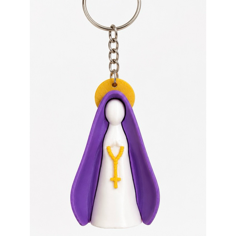 Chaveiro Nossa Senhora Aparecida Impresso em 3D | Lembrancinha Religiosa | Presente Católico