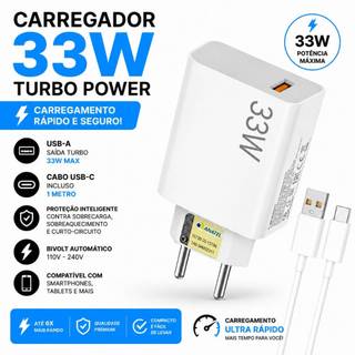 Carregador Lehmox 33W 45W Compatível Xiaomi Motorollla Samsunng  Turbo Power X7 Pro Mi9 Redmi Tipo-C 13C Note 13 POCO