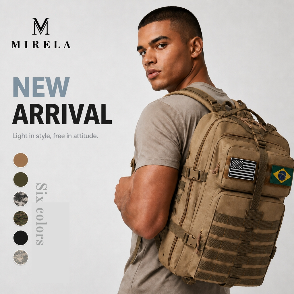 Mochila Militar Tática Impermeável 50 Litros Grande Reforçada, mochila tática multifuncional para camping e montanhismo